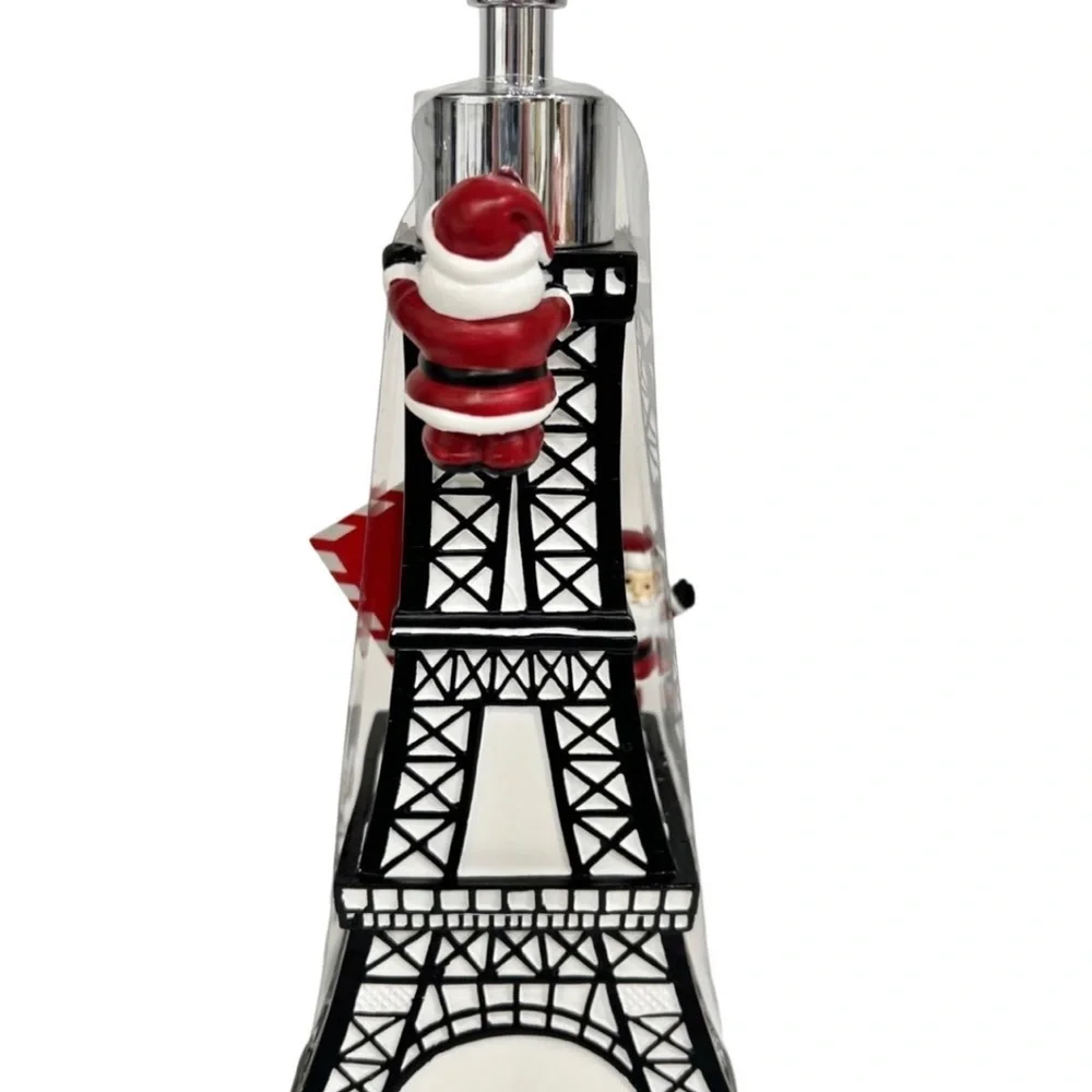 Paris Eiffel Tower Christmas Santa Soap or Lotion Dispenser